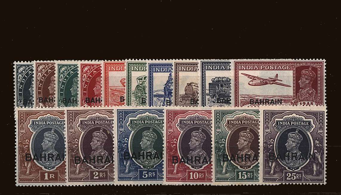 The George 6th complete set of sixteen fine lightly mounted mint.<br/>SG Cat £1000
<br/><b>QQU</b>