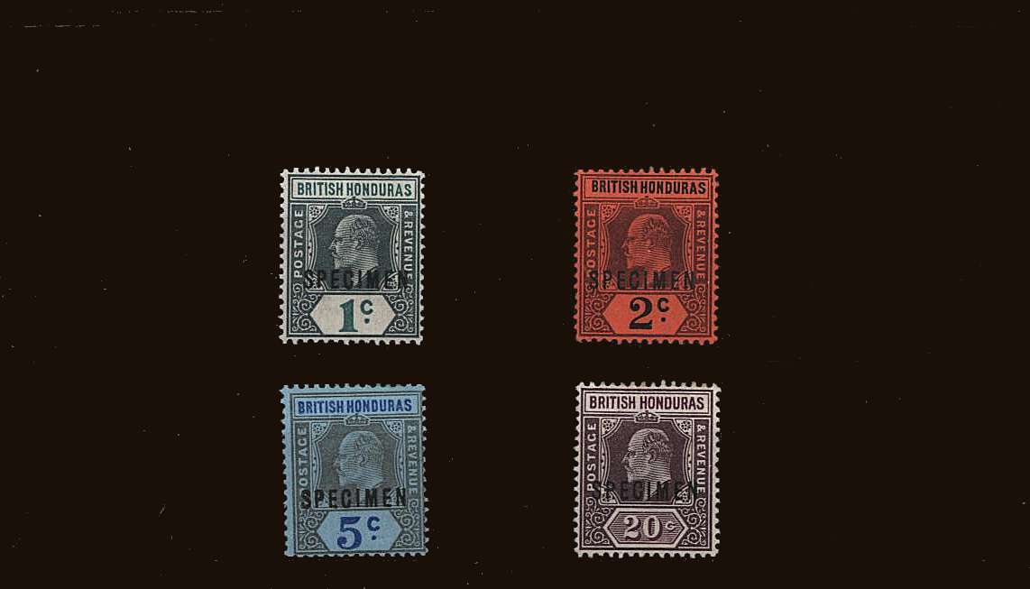 A fine lightly mounted mint set of four overprinted SPECIMEN.<br/>
SG Cat £80
<br/><b>QQU</b>