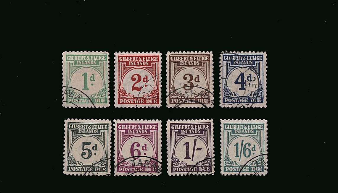 The POSTAGE DUe set of eight superb fine used.<br/>Each stamp having the correct cancel.
<br/><b>QQW</b>