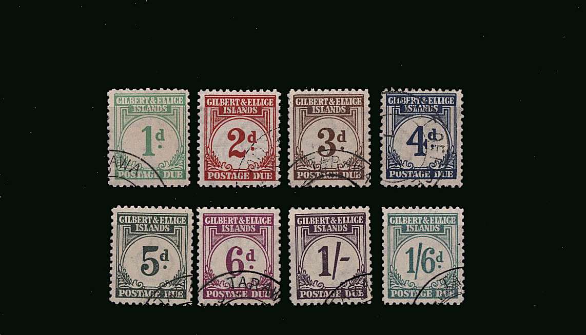 The POSTAGE DUe set of eight superb fine used.<br/>Each stamp having the correct cancel.
<br/><b>QQW</b>