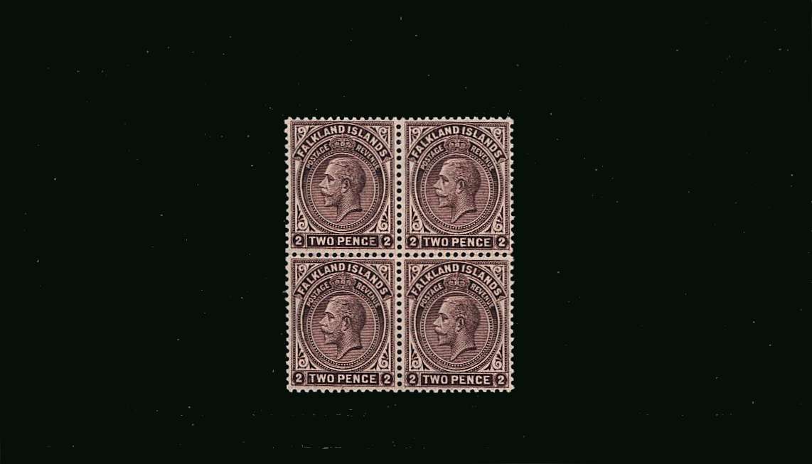 2d Reddish Maroon<br/>
A superb unmounted mint block of four with superb centering!
<br/><b>QQW</b>