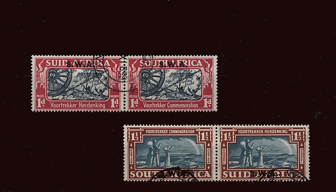 Voortrekker Commemoration<br/>
Superb used set of two in pairs.<br/>SG Cat £58<br/><b>QQY</b>
