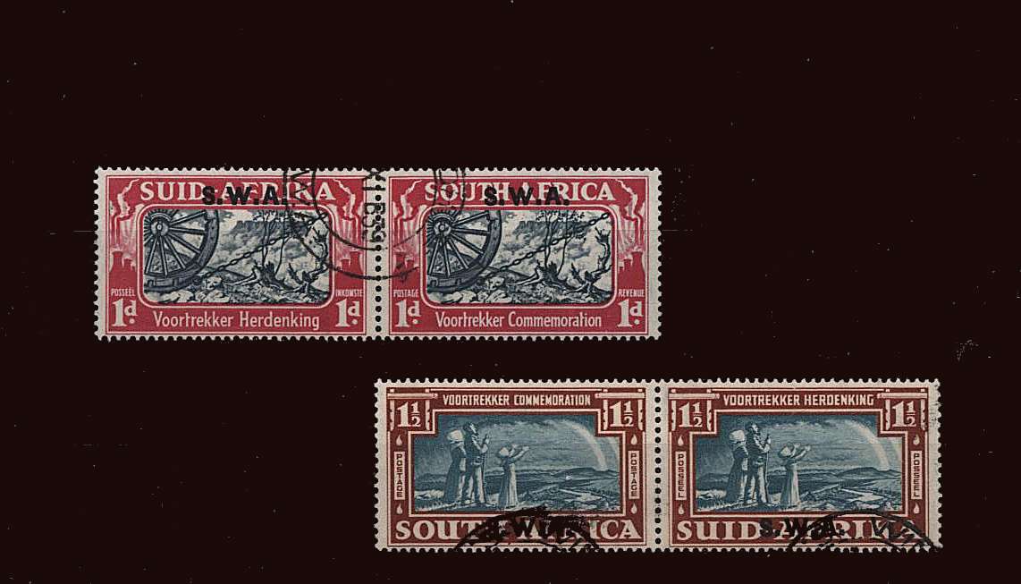 Voortrekker Commemoration<br/>
Superb used set of two in pairs.<br/>SG Cat £58<br/><b>QQY</b>