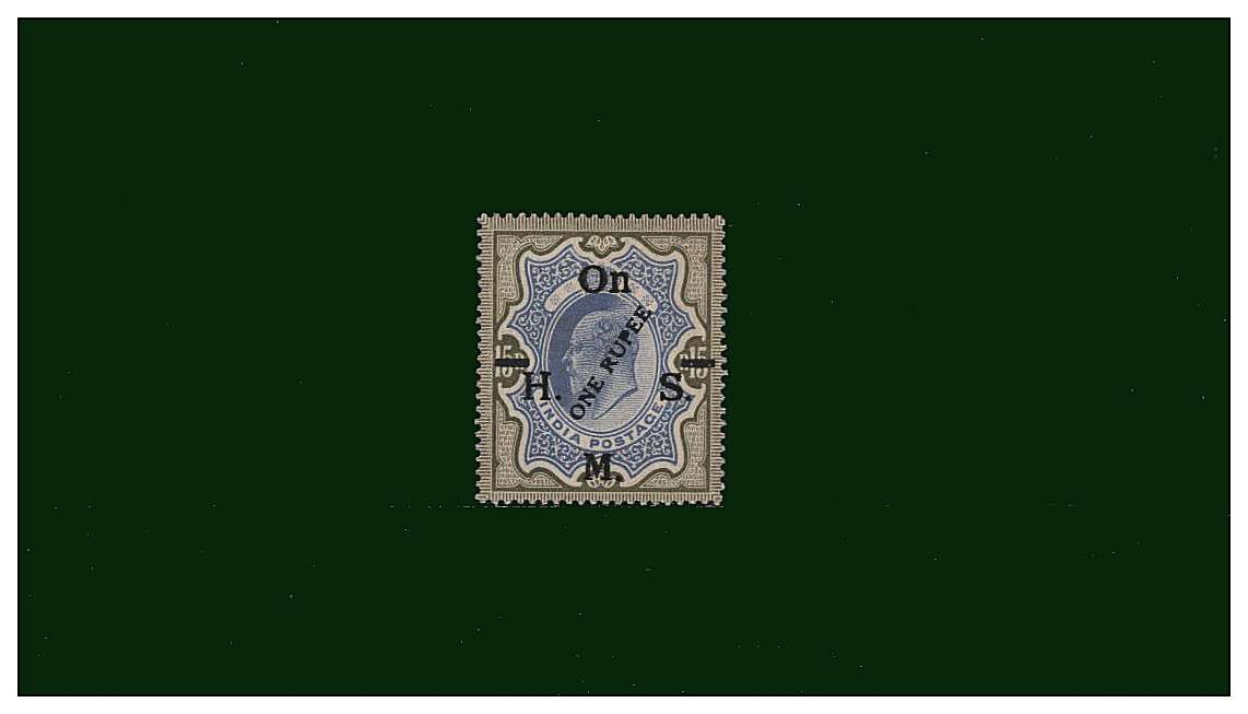 1r on 15r Blue and Olive<br/>
A superb unmounted mint single.<br/>Rare to find unmounted.
<br/><b>QQF</b>