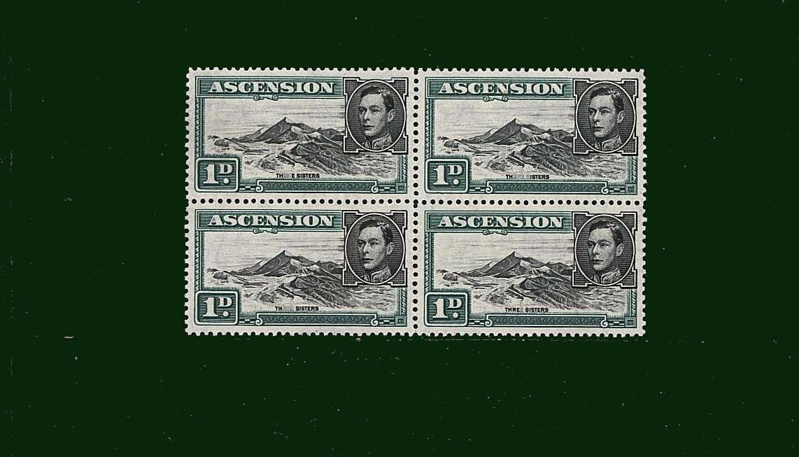 1d Black and Green
<br/> Perforation 13<br/>
In a superb unmounted mint block of four.<br/><b>BBD</b>