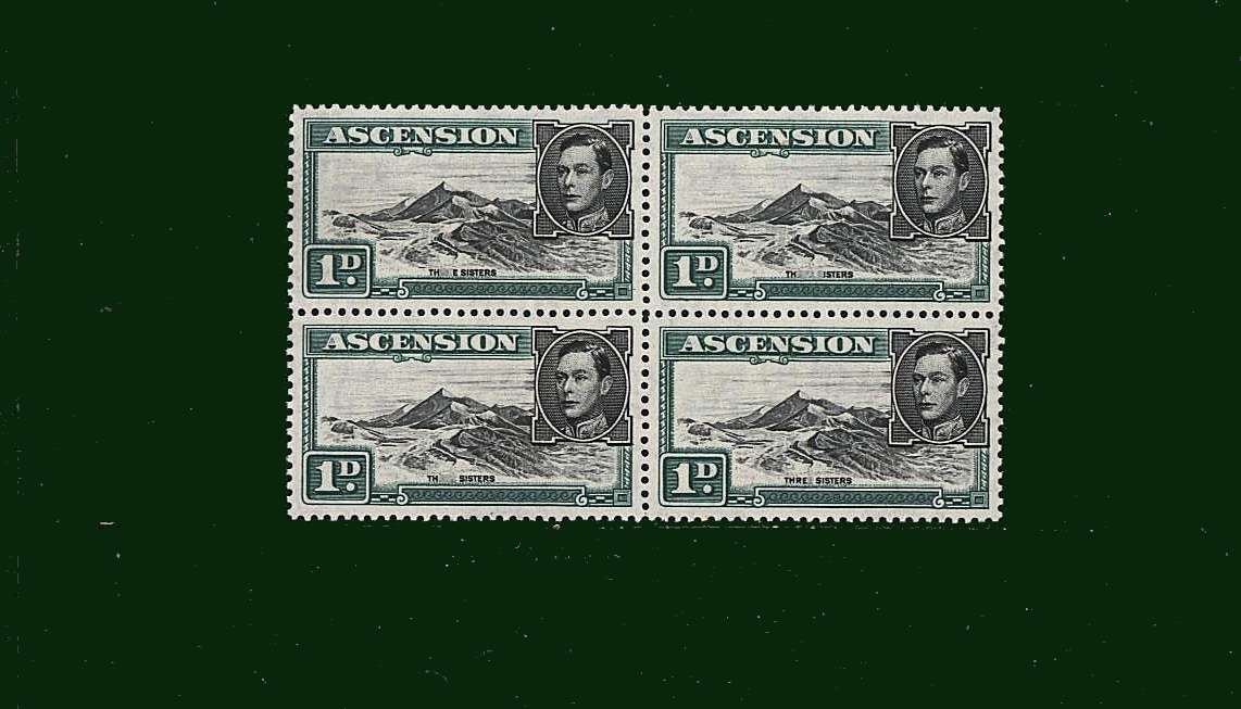 1d Black and Green
<br/> Perforation 13<br/>
In a superb unmounted mint block of four.<br/><b>BBD</b>