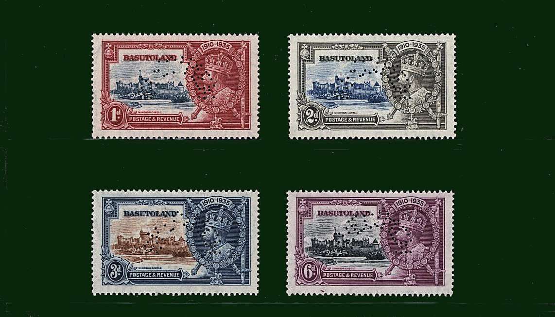 Silver Jubilee set of four Perfined <b>SPECIMEN</b> superb unmounted mint.<br/>Rare set unmounted!
<br/><b>SEARCH CODE: 1935JUBILEE</b>
<br/><b>BBD</b>