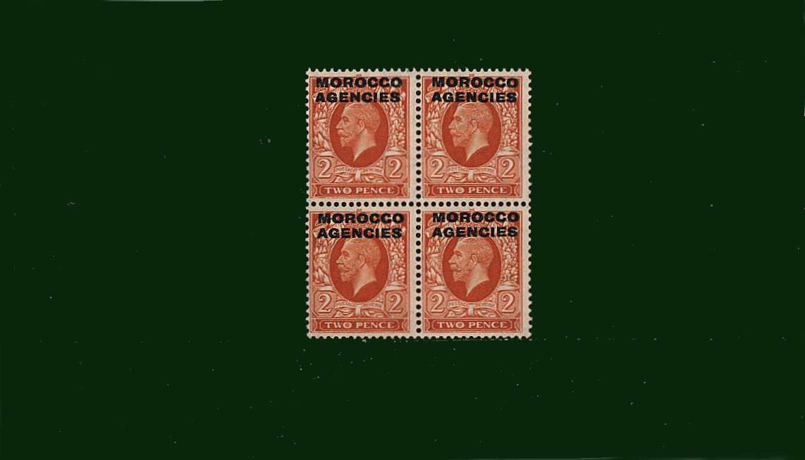 2d Orange<br/>
in a superb unmounted mint block of four.
<br/><b>BBD</b>