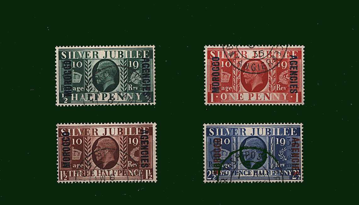 Silver Jubilee set of four superb fine used.<br/><b>SEARCH CODE: 1935JUBILEE</b><br/><b>BBD</b>