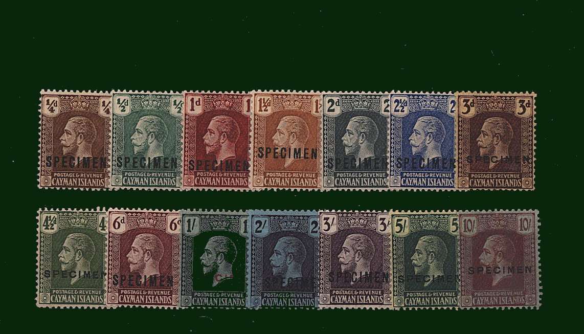 A fine and fresh very lightly mounted mint set of fourteen overprinted <b>SPECIMEN</b><br/>SG Cat 475.00
<br/><b>BBD</b>