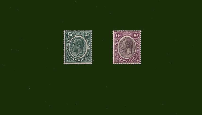 The Multiple Script set of two fine lightly mounted mint. 
<br><b>BBG</b>