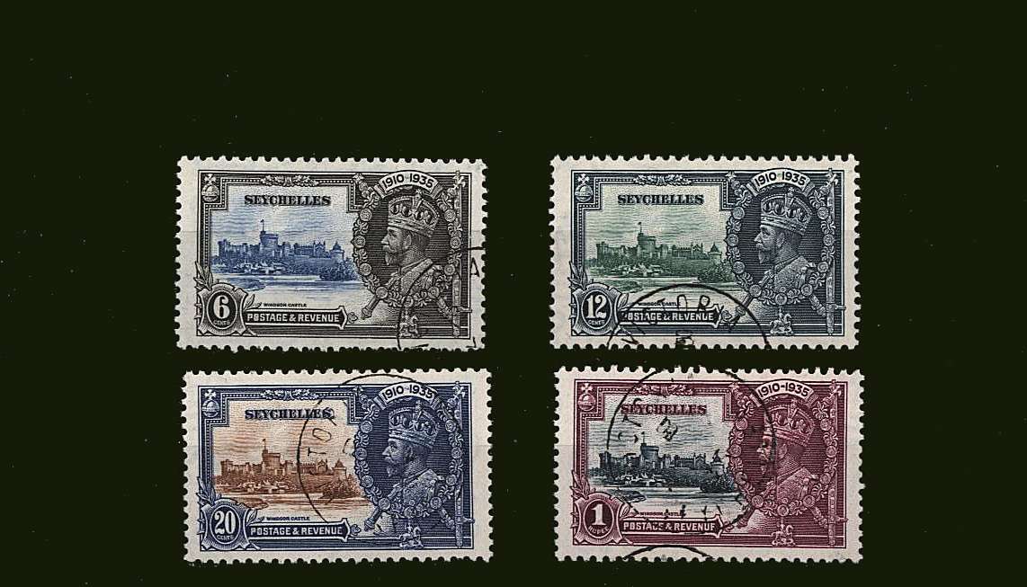 Silver Jubilee set of four superb fine used.
<br/><b>SEARCH CODE: 1935JUBILEE</b><br/><b>BBJ</b>