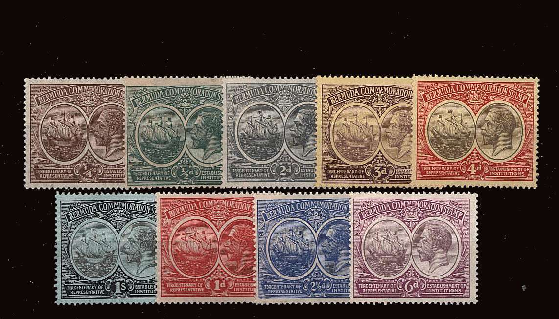 Tercentenary of Representative Institutions - 1st Issue.<br/>
A superb unmounted mint set of nine. Rare set unmounted!!
<br/><b>BBK</b>