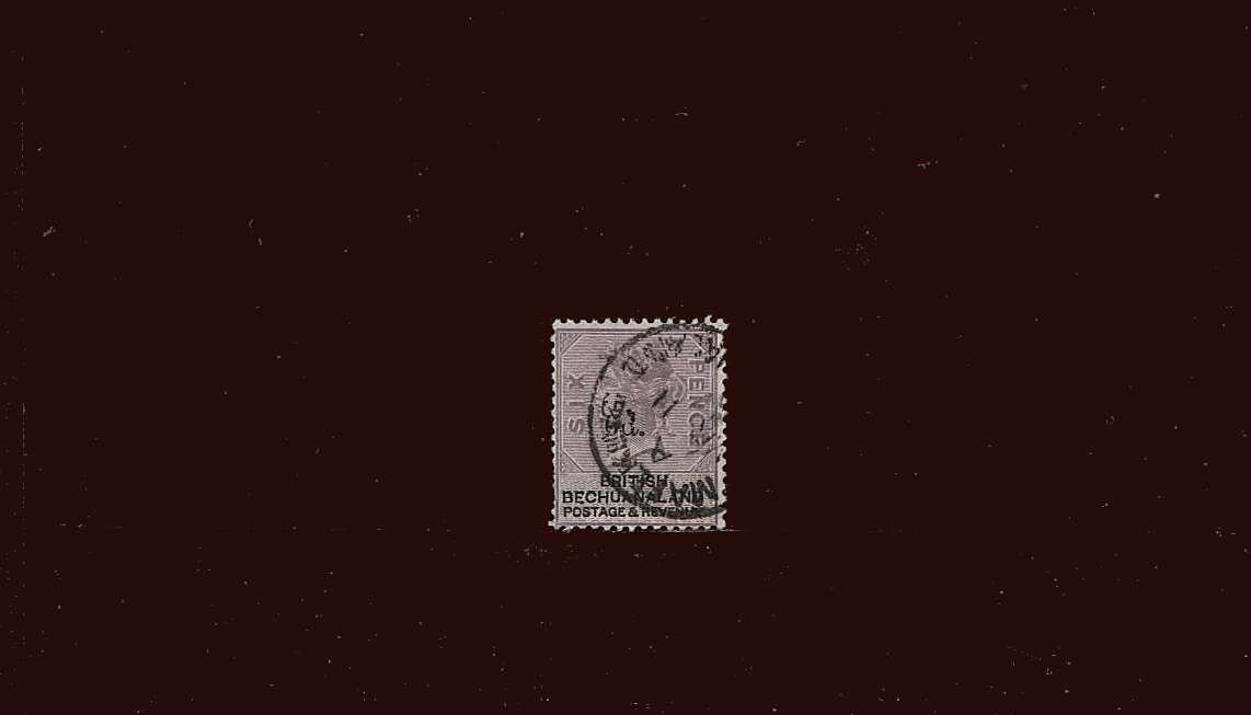 6d on 6d Lilac and Black<br/>
A fine use stamp with some nibble perfs at left.
<br/><b>BBM</b>