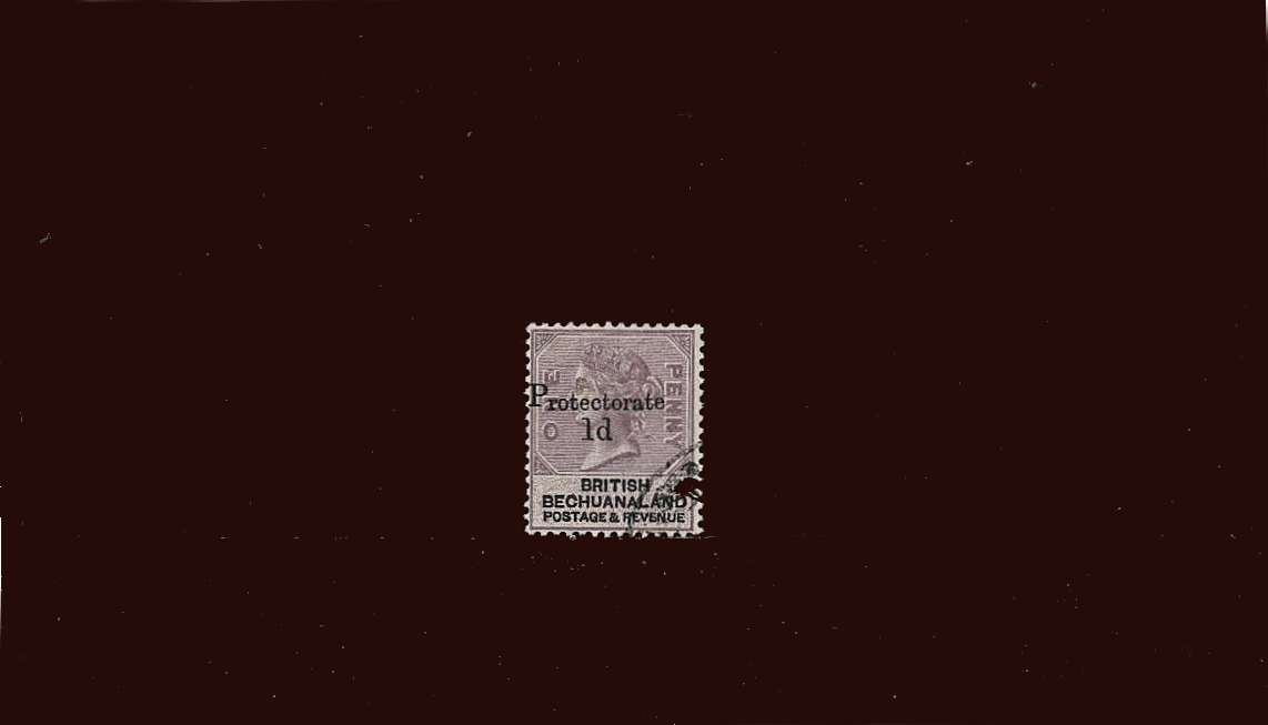 1d on 1d Lilac and Black<br/>
A superb fine used stamp.<br/>SG Cat £16
<br/><b>BBM</b>