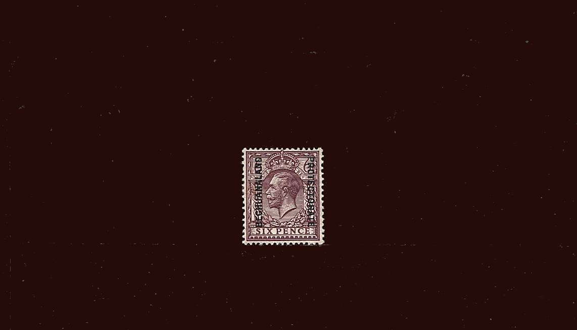 6d Reddish Purple<br/>
A fine lightly mounted mint single.<br/>
SG Cat £10
<br/><b>BBM</b>