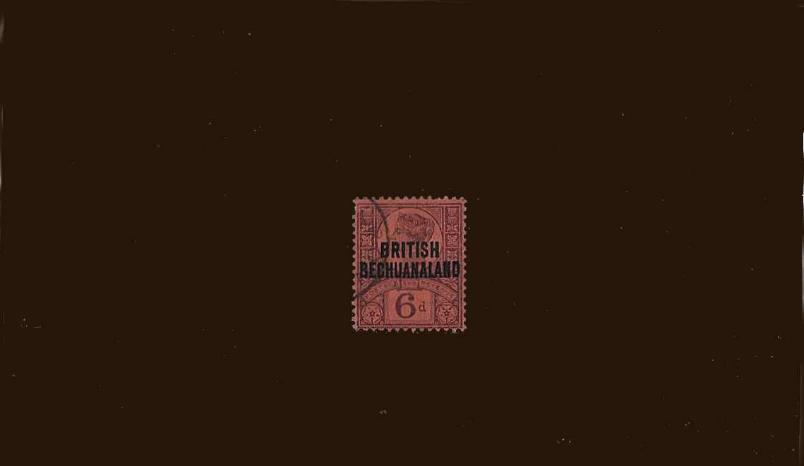 6d Purple on Rose-Red<br/>
A superb fine used single<br/>
<br/><br/><b>BBM</b>
