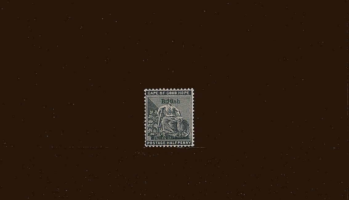 ½d Grey-Black overprinted in Green<br/>
A fine lightly mounted mint single.<br/>SG Cat £6.00
<br/><b>BBM</b>