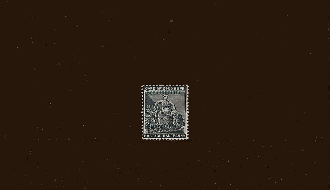 ½d Grey-Black overprinted in Green<br>
A fine lightly mounted mint single. 
<br/><b>BBM</b>