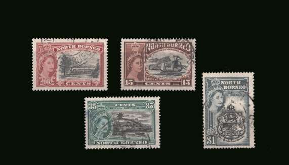 75th Anniversary of British North Borneo Company<BR/>
A fine used set of four. 
<br/><b>BBP</b>