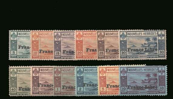 The Adherence to General de Gaulle<br/>
Overprint set of twelve lightly mounted mint.<br/>SG Cat £250.00 

<br/><b>BBP</b>
