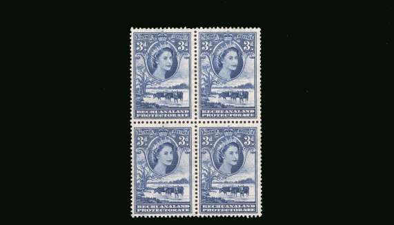 3d Bright Ultramarine<br/>
The SG listed shade in a superb unmounted mint block of four.<br/>
SG Cat £76.00
<br/><b>BBP</b>