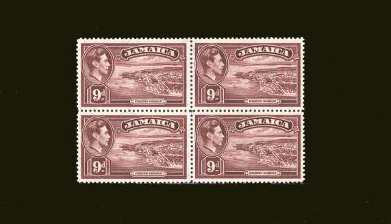 9d Lake<br/>in a superb unmounted mint block of four.<br/><b>BBT</b>