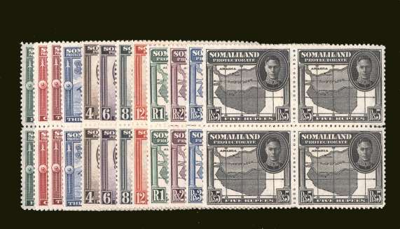The George Sixth ''Full Face'' set of twelve in<br/>superb unmounted mint blocks of four.
<br/><b>BBT</b>