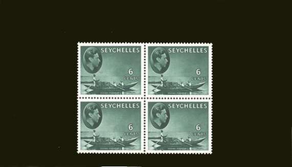 6c Greyish-Green odd value<br/>
in a superb unmounted mint block of four