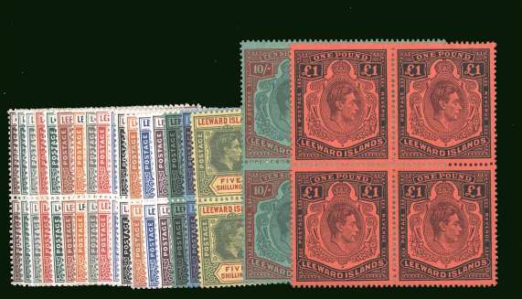The George 6th set of nineteen in superb unmounted mint blocks of four
<br/><b>BBT</b>