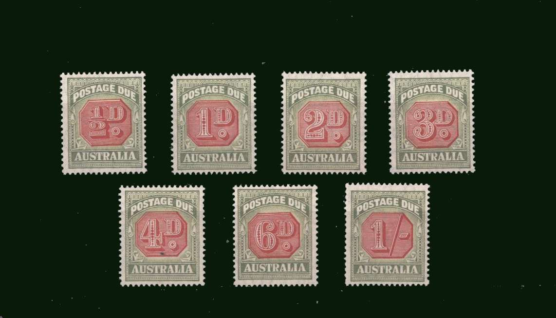 The George 6th Postage Due<br/>
Set of seven superb unmounted mint.<br/><b>BBQ</b>