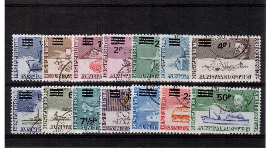 The decimal overprint set of fourteen superb fine used.<br/><b>QMQ,</b>