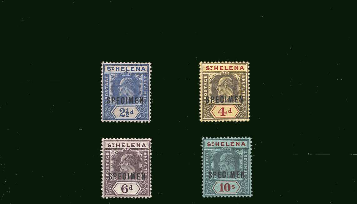 A fine lightly mounted mint set of four overprinted SPECIMEN.<br/>
SG Cat £300
<br><b>BBQ</b>