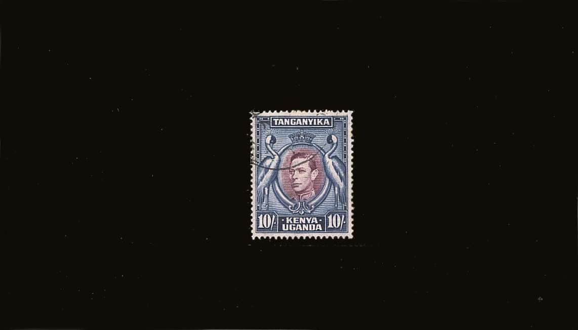 10/- Reddish Purple and Blue - Perforation 14<br/>
A superb fine used stamp.