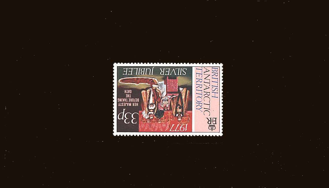 33p Silver Jubilee<br/>
A superb unmounted mint stamp showing<br/><b>SIDEWAYS INVERTED WATERMARK</b><br/>
SG Cat £250.00 
<b>QQB</b>