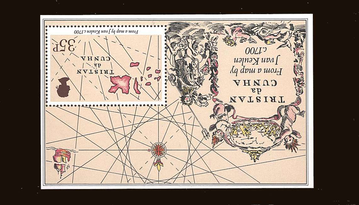 Early Maps<br/>
The minisheet showing <b>WATERMARK INVERTED</b><br/>
Superb unmounted mint.
<br/><b>QQB</b>
