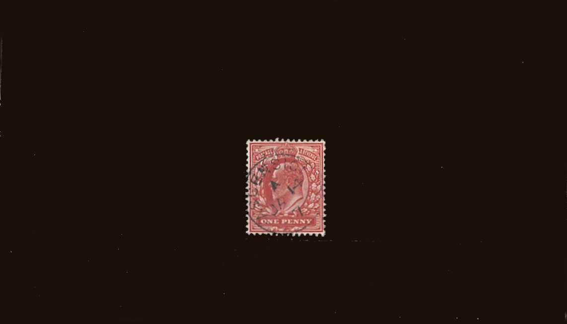 1d Red <br/>
A superb fine used single cancelled with a crisp <b>ASCENSION</b><br/>steel CDS dated JA 14 07<br/>
SG Cat �32.00
<br/><b>QQB</b>