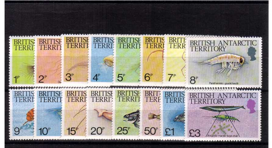 Marine Life - Superb unmounted mint set of sixteen