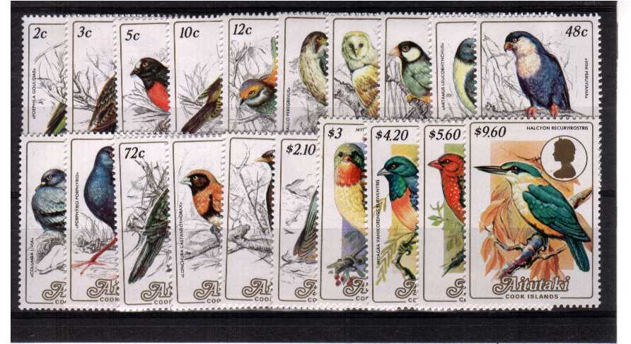 Birds - superb unmounted mint set of twenty