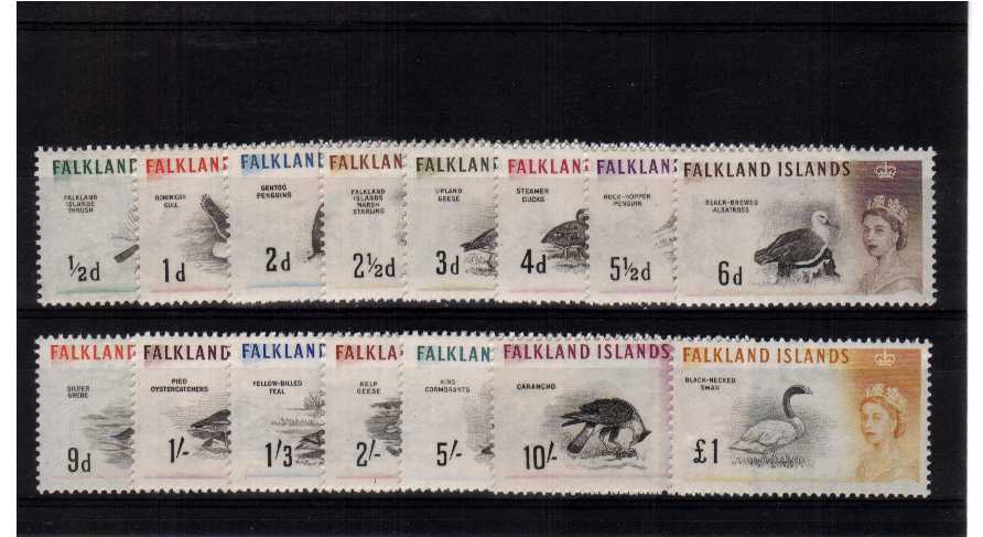 The classic BIRDS set of fifteen superb unmounted mint.<br/><b>QDX</b>