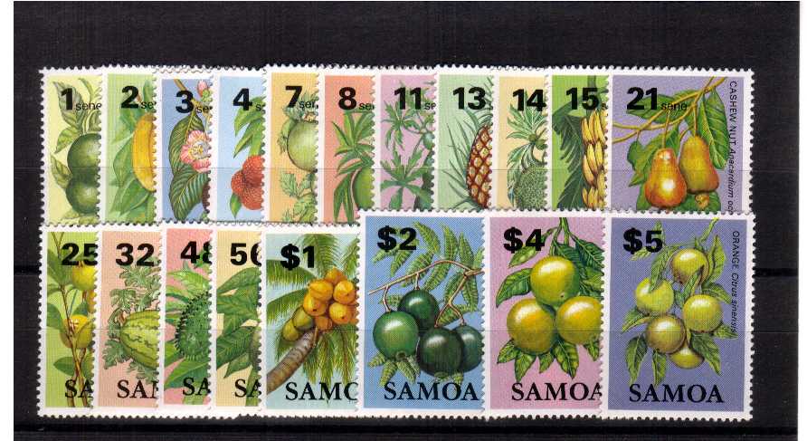 Fruits - Superb unmounted mint set of nineteen