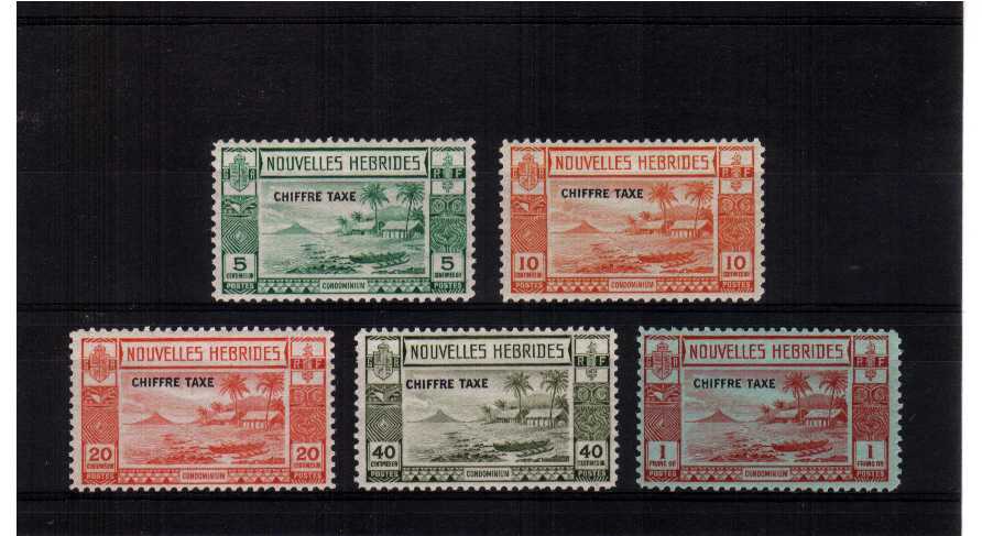 A fine mounted mint set of five.