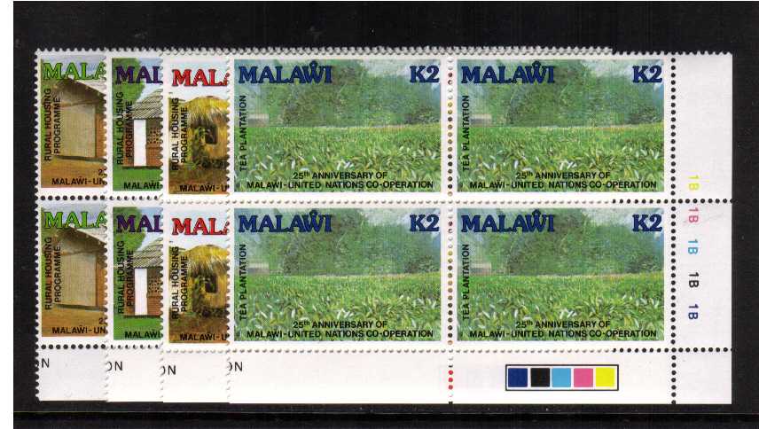 UN Organisation set of four in superb unmounted mint corner cylinder blocks of four.