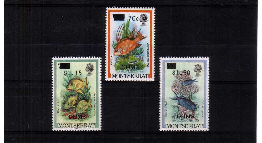 Superb unmounted mint set of three.